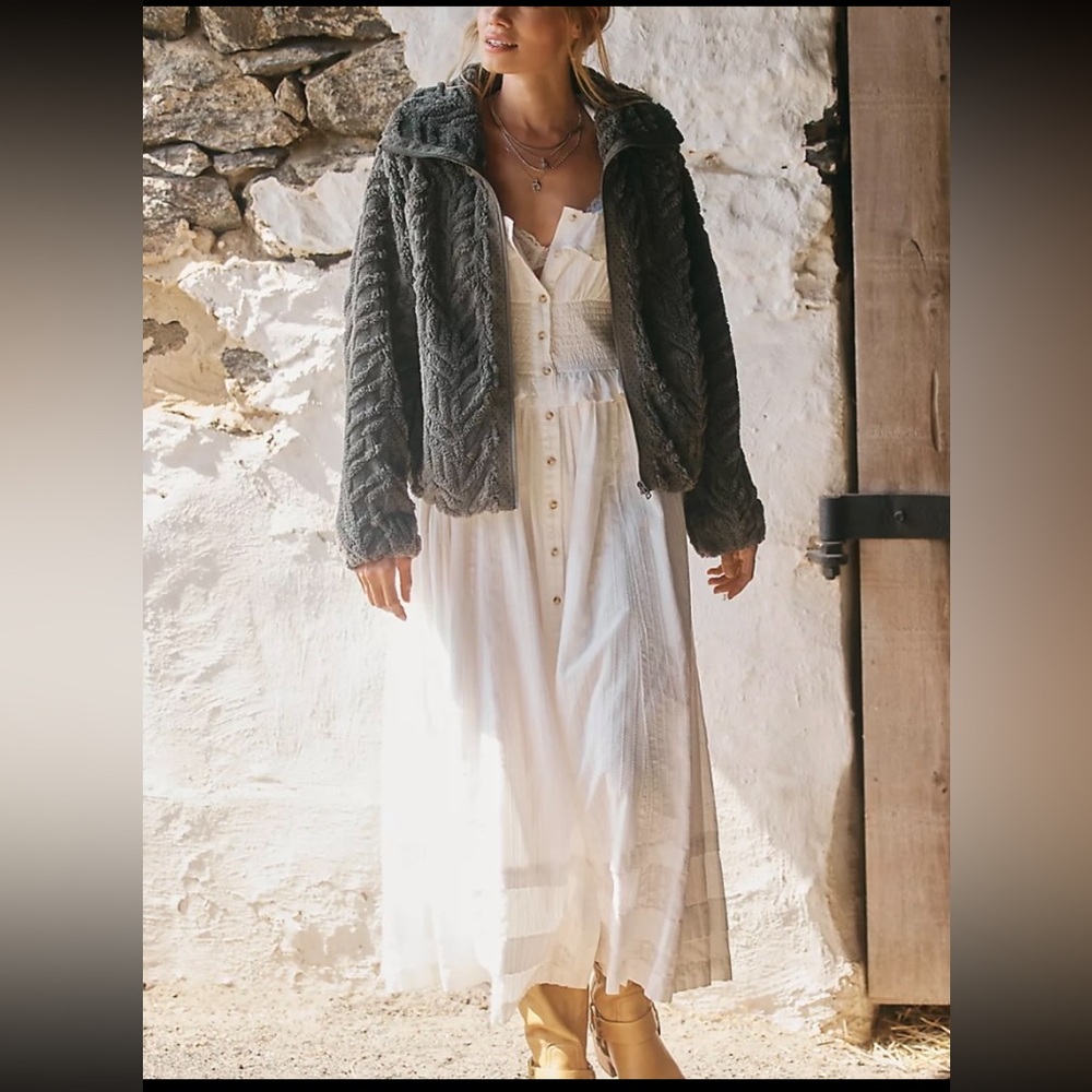 Anthropologie Pilcro Textured Faux Fur Jacket. Price firm.